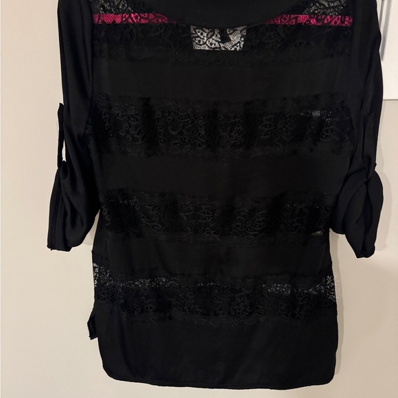 BCBGMaxAzria Black Tunic Relaxed Embellished - Picture 5 of 8